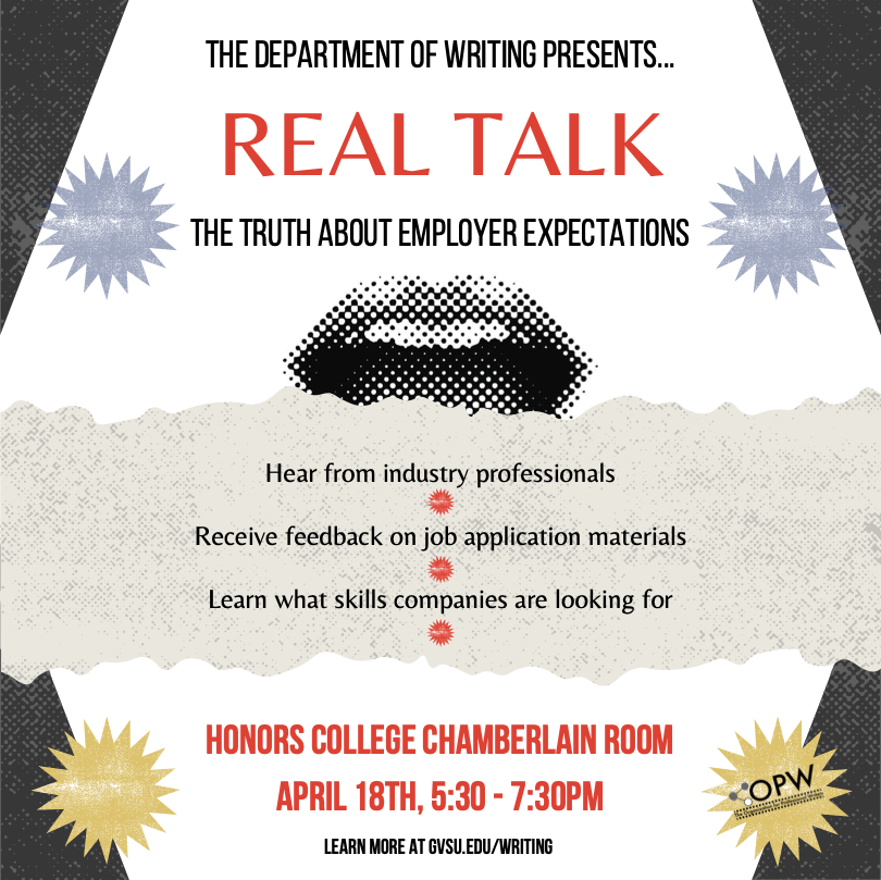 "Real Talk" Event, April 18, 5:30 - 7:30 p.m